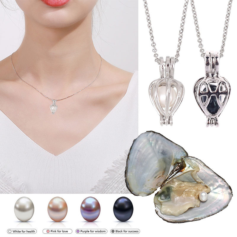 Natürliche Oyster Wünschen Perle Anhänger Halskette Charme Halskette Geschenk Box Beliebten Mode Frauen Schmuck Geschenk Natürliche Oyster Wünschen Perle Anhänger Halskette Charme Halskette Geschenk Box Beliebten Mode Frauen Schmuck Geschenk