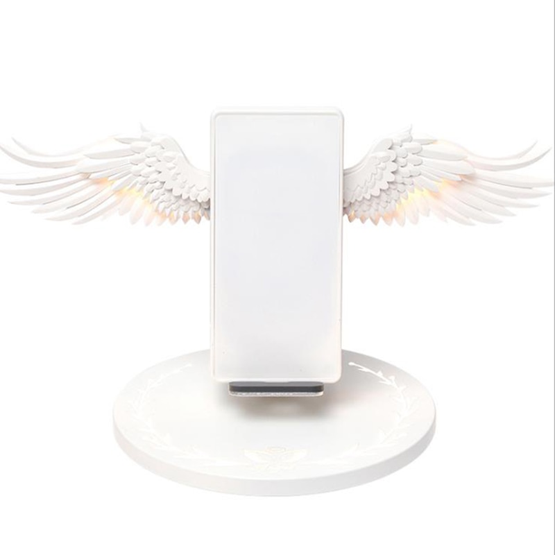 10W Drahtlose Ladegerät Engel Flügel Nacht Licht Handy Drahtlose Ladegerät für Android Apple USB Schnelle Ladung mit Nacht licht 10W Drahtlose Ladegerät Engel Flügel Nacht Licht Handy Drahtlose Ladegerät für Android Apple USB Schnelle Ladung mit Nacht licht