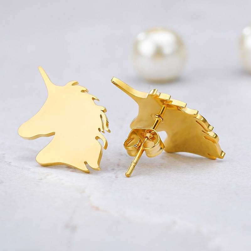 Unicorn Earings Fashion Jewelry Surgical Steel Nickel Free Minimal Cute Earrings Kids Gifts Women Charm Ear Stud Accessories BFF Unicorn Earings Fashion Jewelry Surgical Steel Nickel Free Minimal Cute Earrings Kids Gifts Women Charm Ear Stud Accessories BFF