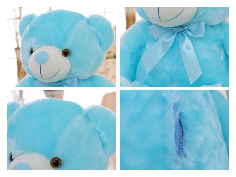 50cm Creative Light Up LED Teddy Bear Stuffed Animals Plush Toy Colorful Glowing Christmas Gift for Kids Pillow Toys Height : About 50cm 