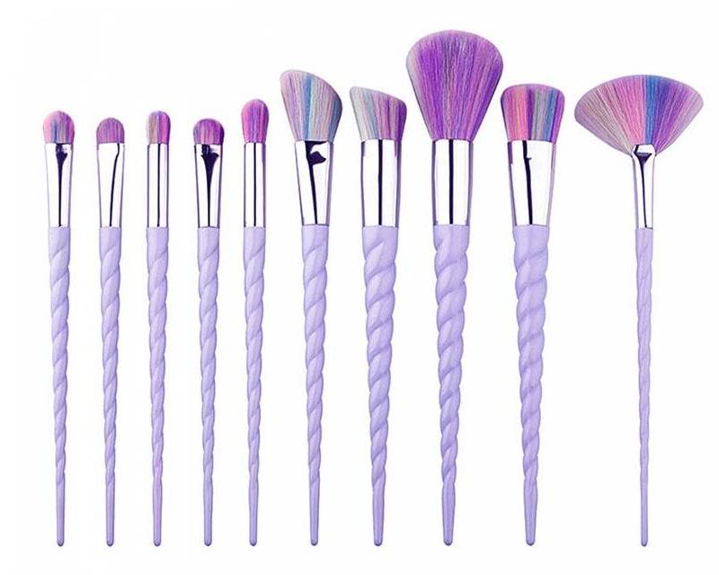 Hot 10pcs Unicorn Makeup Brushes Set Foundation Eyeshadow Base Powder Blush Blending Brushes Makeup Brush Cosmetic Tools