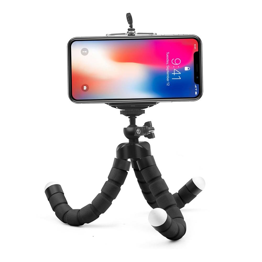 SHOOT Mini Flexible Sponge Octopus Tripod for iPhone Samsung Xiaomi Huawei Mobile Phone Smartphone Tripod for Gopro 8 7 5 Camera