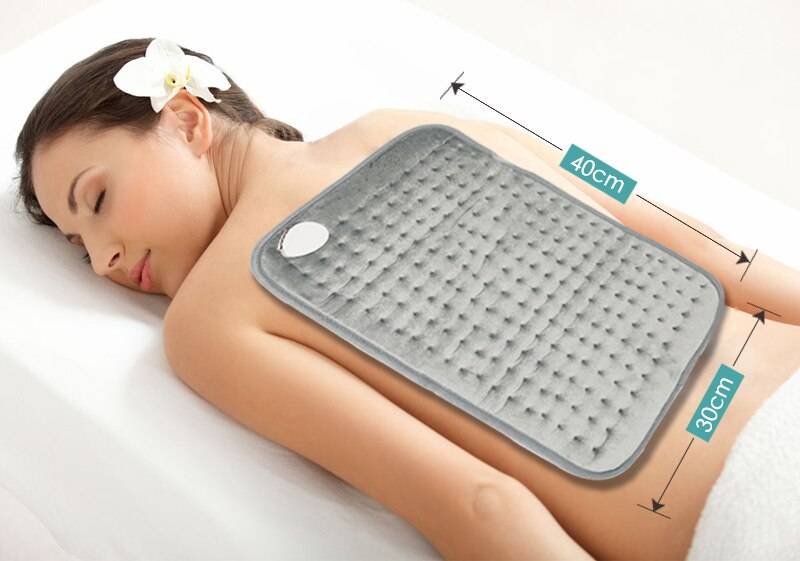 220-240V 100W 40*30cm Microplush Electric Heating Pad for Abdomen Waist Back Pain Relief Winter Warmer 3 Heat Controller EU Plug