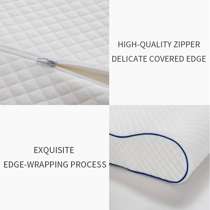 Mlily Memory Foam Bed Orthopedic Pillow for Neck Pain Sleeping with Embroidered Pillowcase 60*30cm